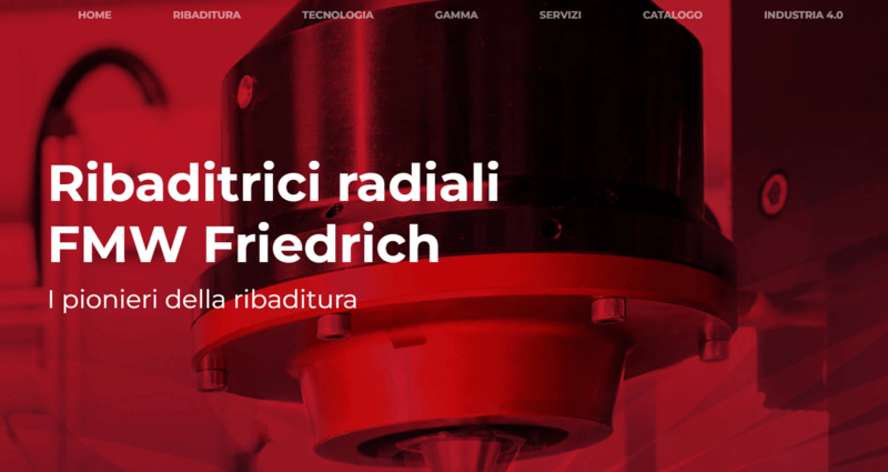 Landing page CAMARspa ribaditura, ribaditrici e servizi