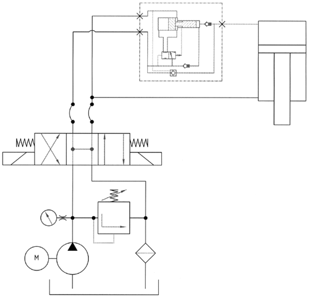 Schema idraulico comprendente un miniBooster