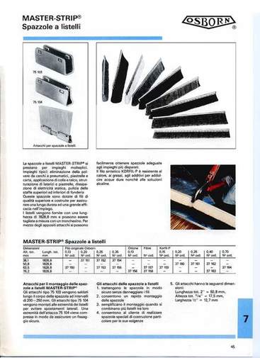 Gruppo  - Listelli MASTER-STRIP per spazzole - Camar S.p.A.