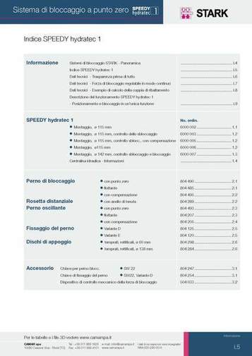 Gruppo Indice - System 3000 - Indice generale - Camar S.p.A.