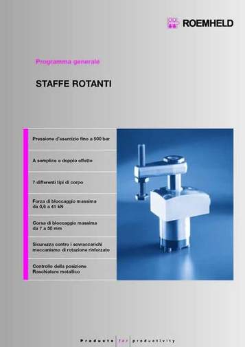 Gruppo  - Tabella comparativa delle staffe rotanti ROEMHELD – Camar S.p.A