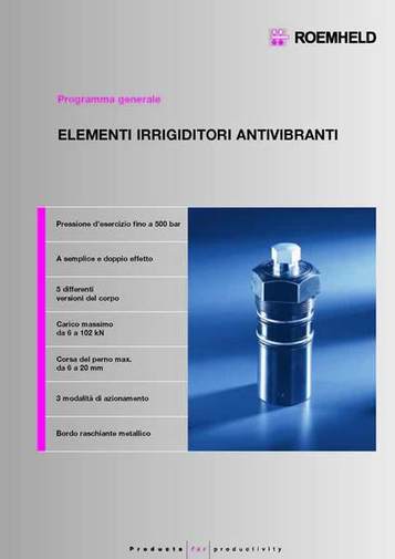 Gruppo  - Tabella comparativa degli irrigiditori antivibranti ROEMHELD – CAMAR S.p.A.