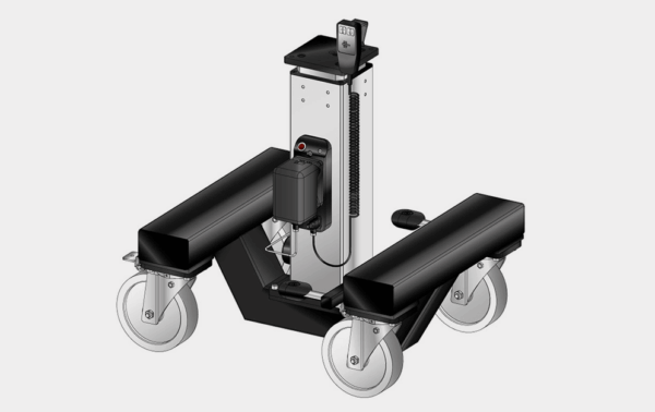 Carrello con colonna elettrica a batteria