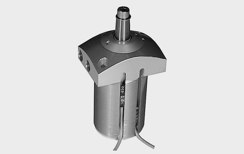 J7203 - Staffa rotante pneumatica con flangia in alto ROEMHELD