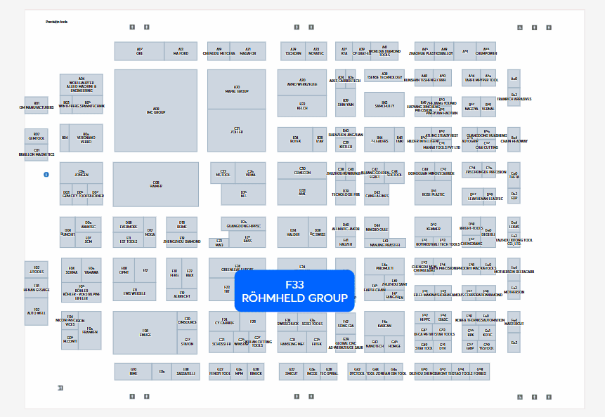 Localizzazione di ROEMHELD nella fiera EMO Hannover 2025 - Stand F33 Padiglione 4