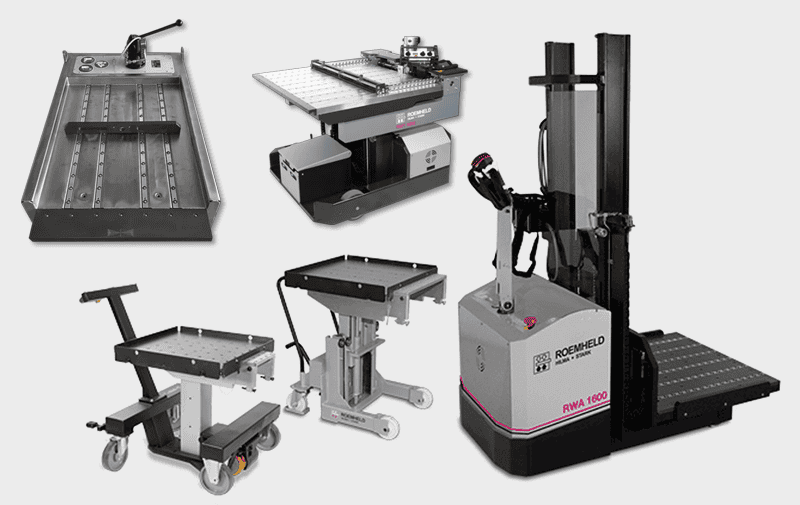 Carrelli e piattaforme per il cambio rapido degli stampi