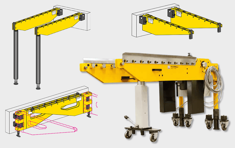 Mensole per il cambio rapido degli stampi
