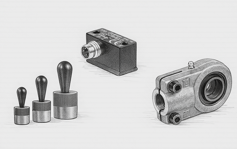 Accessori per il bloccaggio, sensori, pressori laterali a molla