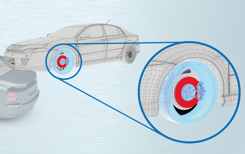 Esempio di applicazione di rullatura su un disco freno automotive