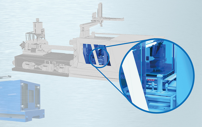 Lucidatura con rullo di un ugello di iniezione del PET in uno stampo
