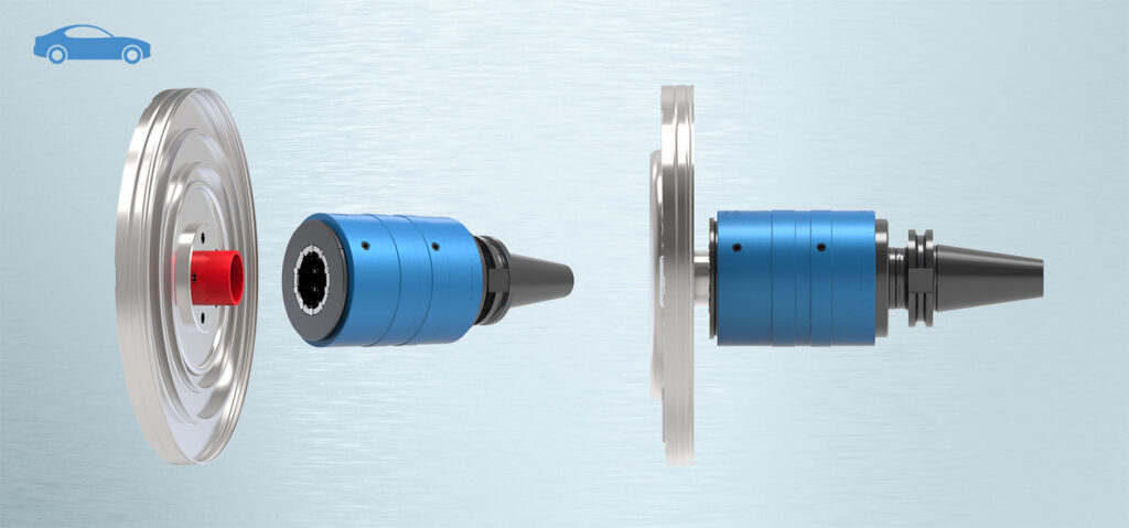 Lucidatura con rullo di parte di un disco primario di un cambio CVT con utensili meccanici a rulli multipli